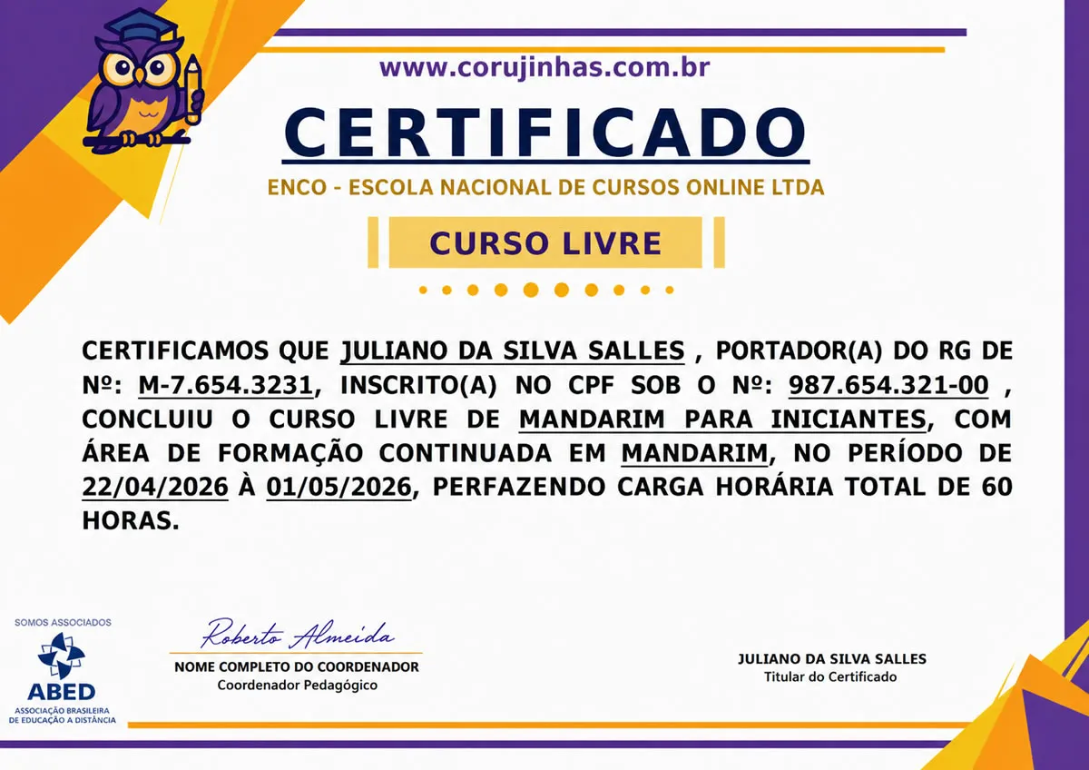 Certificado Básico Corujinhas